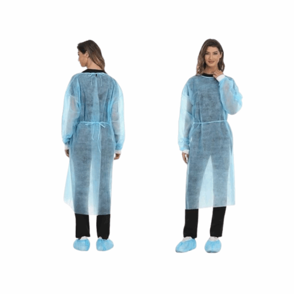 Bata de Aislamiento Azul TNT
